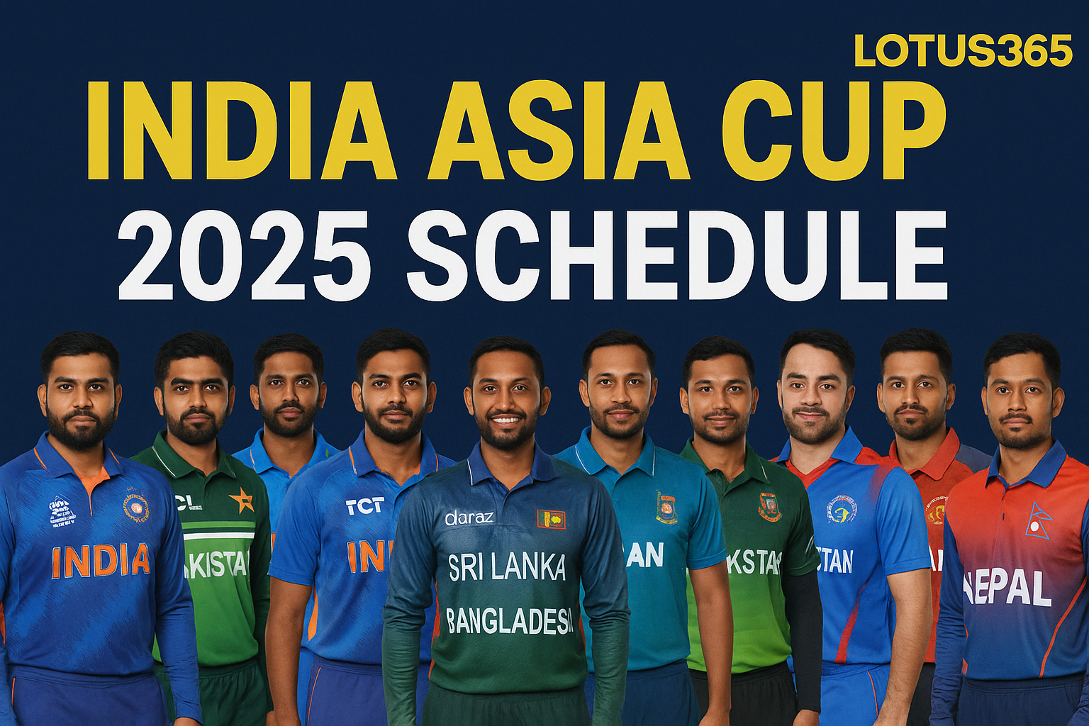 Lotus365 Blue: India Asia Cup 2025 Schedule
