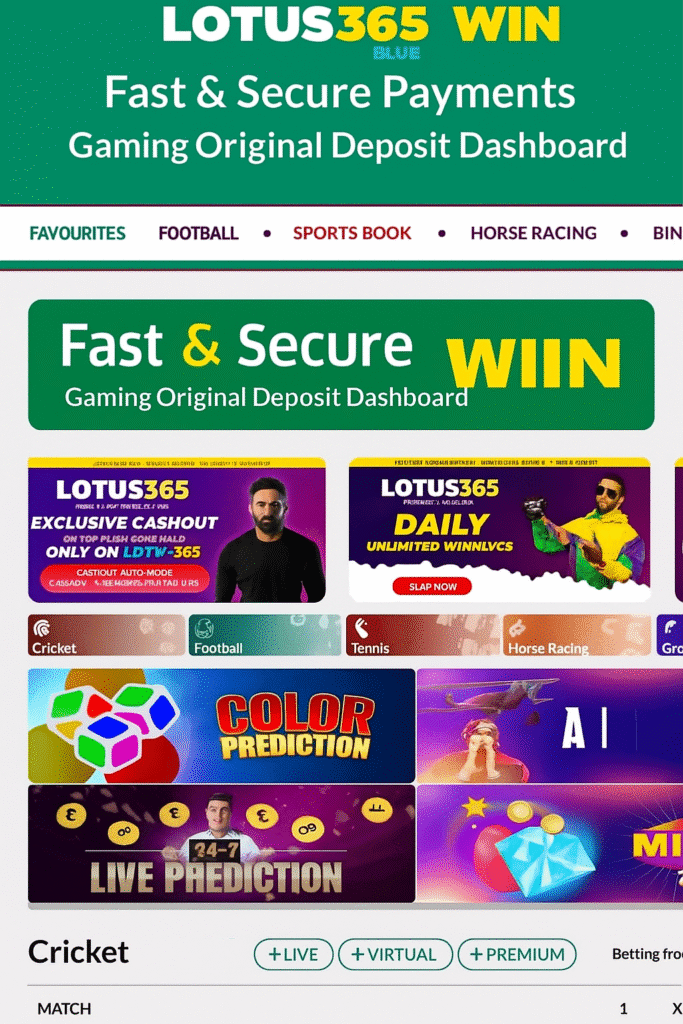 lotus365 win - deposit