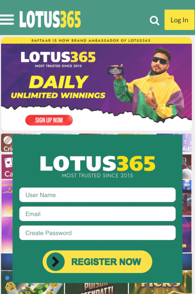 Lotus365 Register