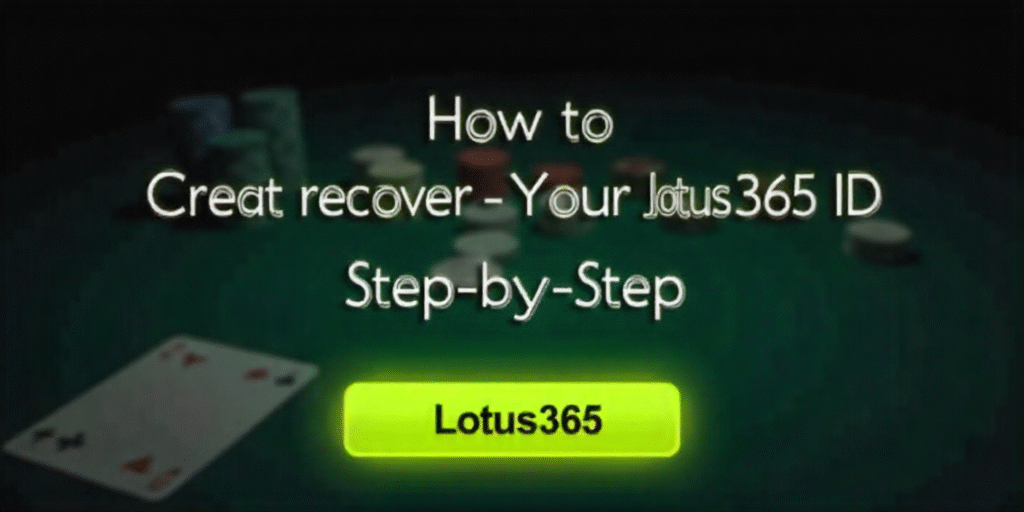 How to Create or Recover Your Lotus365 ID Step-by-Step