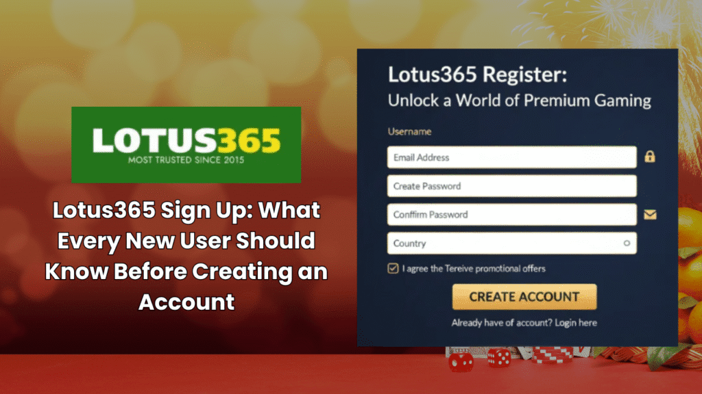 Lotus365 Sign up
