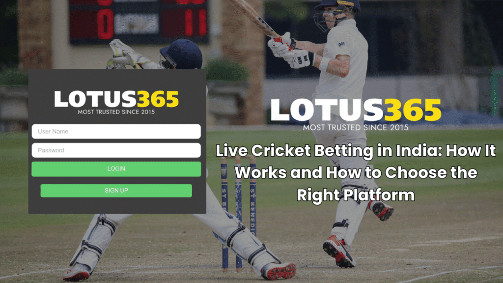 Live Cricket Betting Explained for Indian Users| Lotus365 Blue