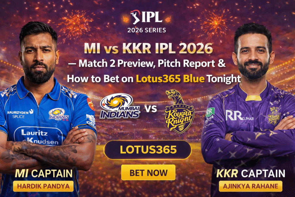 MI vs KKR IPL 2026: Preview & Lotus365 Guide