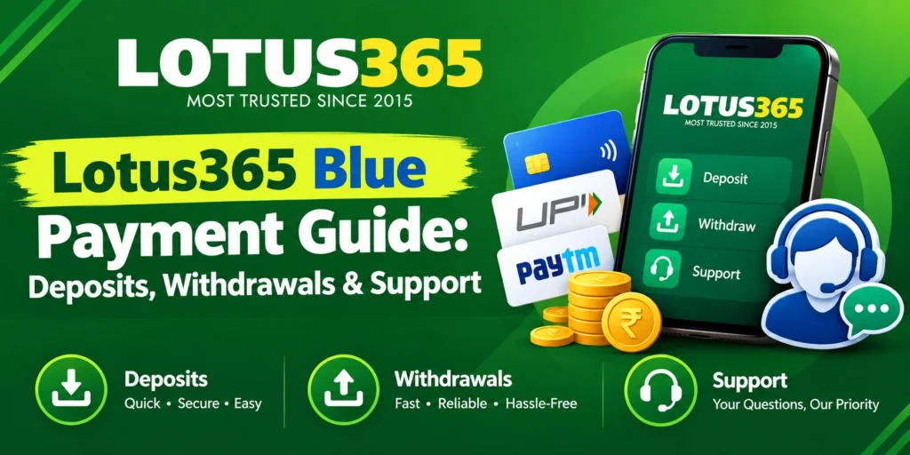 Lotus365 Blue Payment Guide: Deposits, Withdrawals & Support