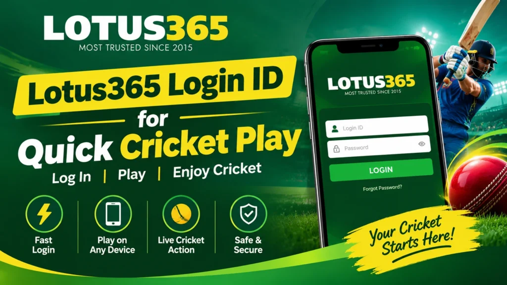 Lotus365 Login ID for Quick Cricket Play